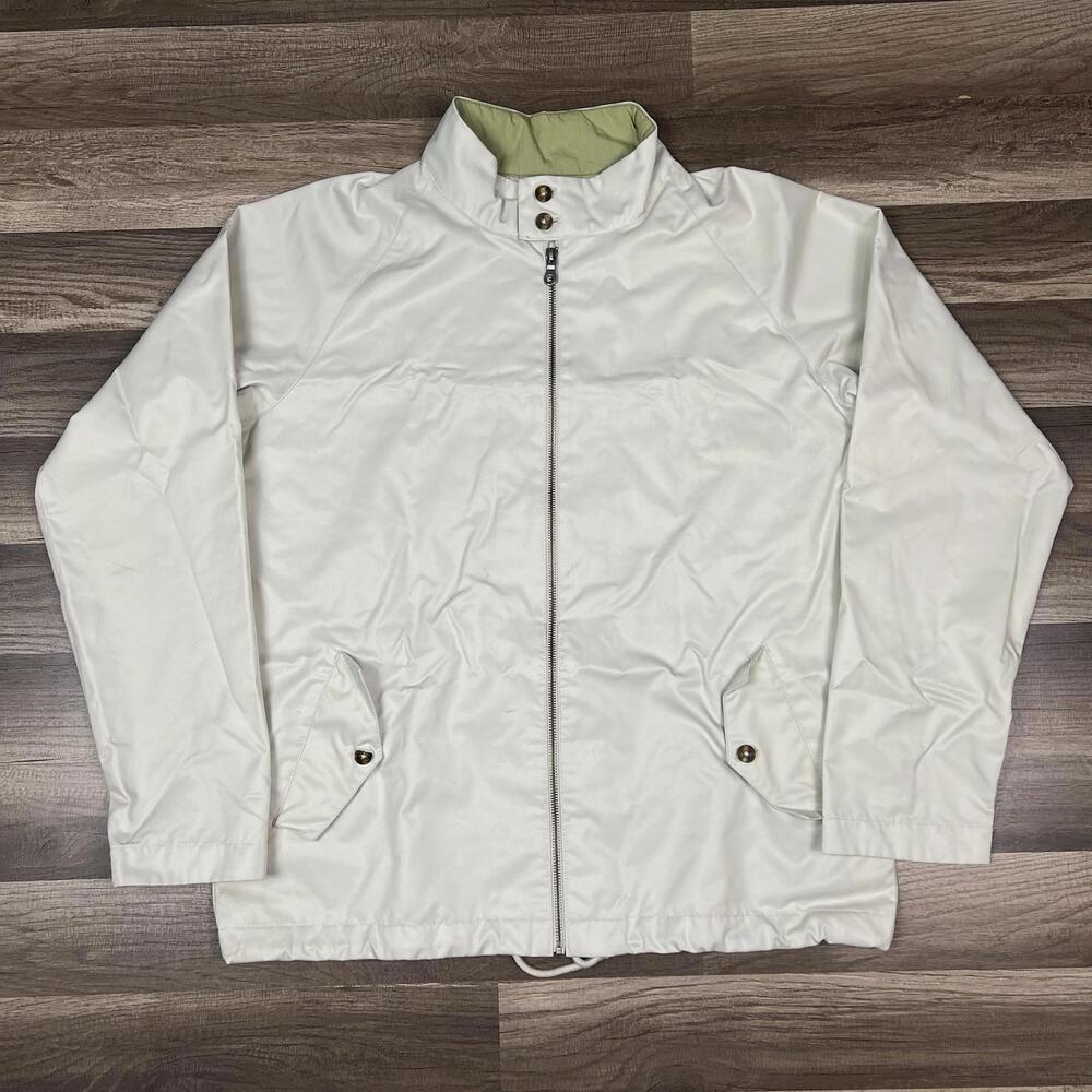 Nike 6.0 Golf Casual Full Zip Windbreaker Jacket Men's Large Beige Hip Draw Cord